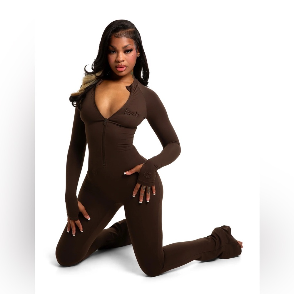 Body by Raven Tracy Basics Jumpsuit Size S - Chocolate Brown